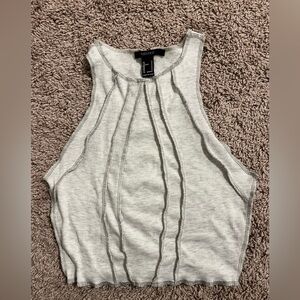 Forever 21, Acid Wash Grey, Ribbed Crop Top